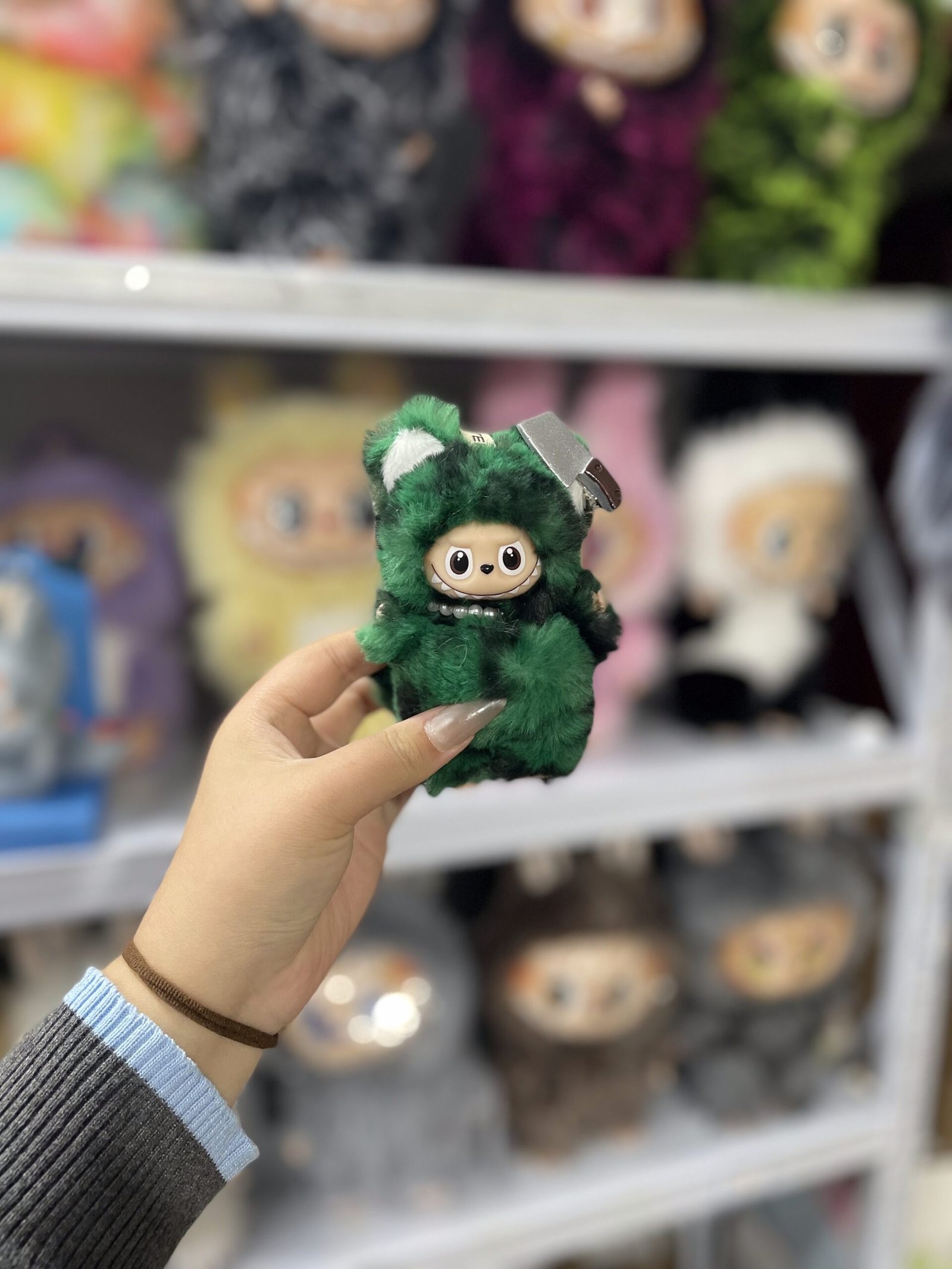 12cm Handmade Custom Mini Magnetic Heart Bear Labubu vinyl plush pendant(all the colors) - Image 4