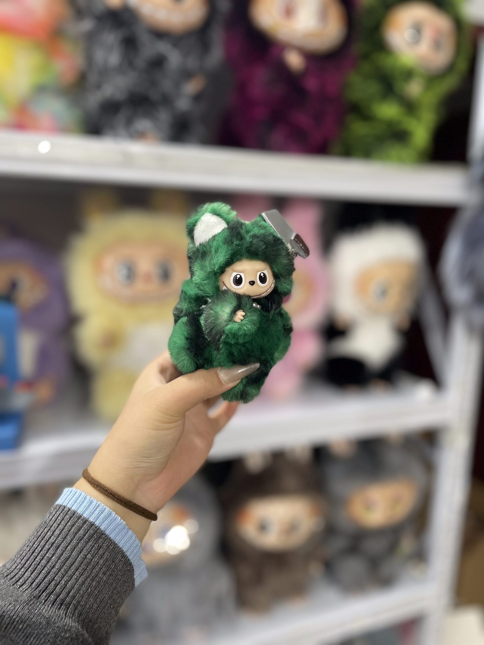 12cm Handmade Custom Mini Magnetic Heart Bear Labubu vinyl plush pendant(all the colors) - Image 5