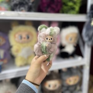 12cm Handmade Custom Mini Magnetic Heart Bear Labubu vinyl plush pendant(all the colors)