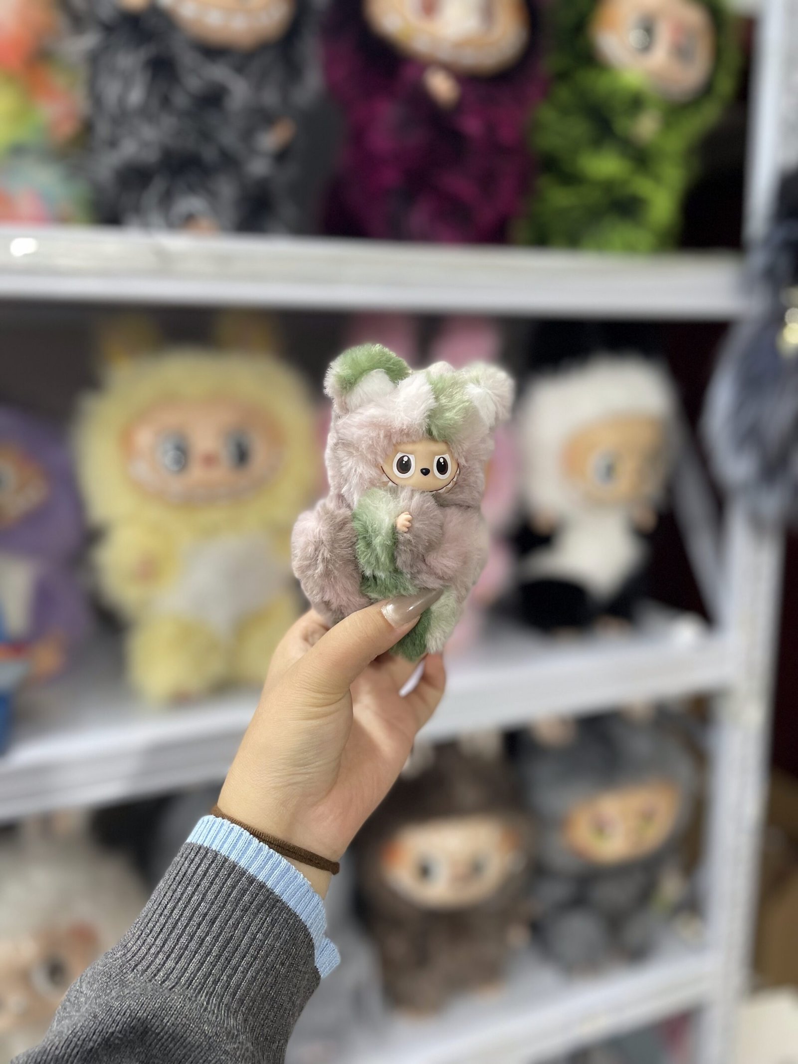 12cm Handmade Custom Mini Magnetic Heart Bear Labubu vinyl plush pendant(all the colors)