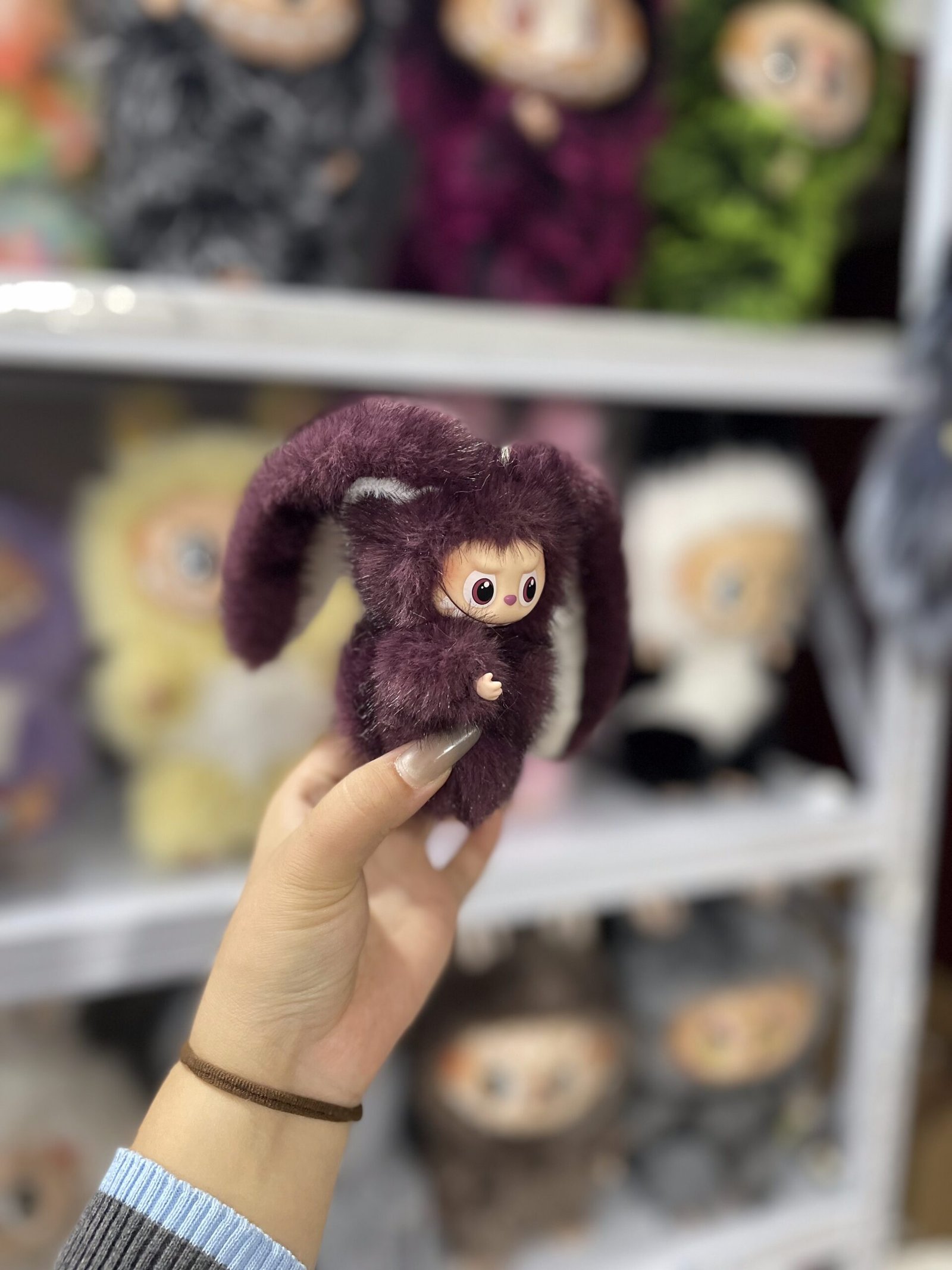 12cm Handmade Custom wine red animals Labubu vinyl plush pendant(all the animals)