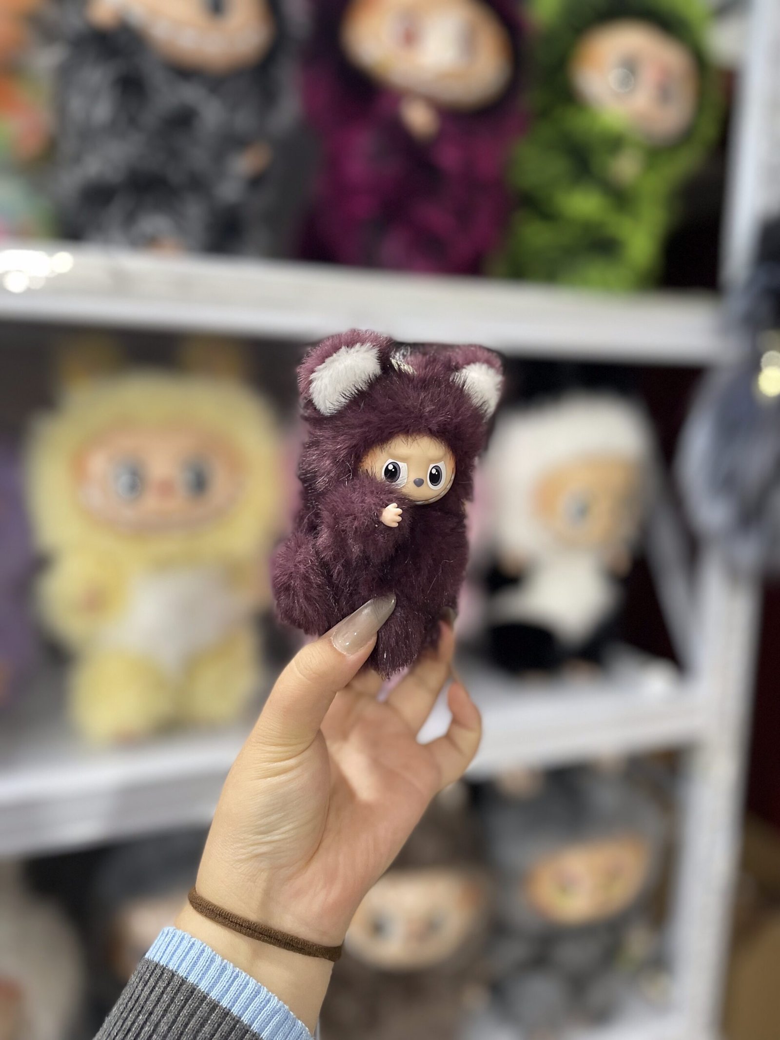 12cm Handmade Custom wine red animals Labubu vinyl plush pendant(all the animals) - Image 4