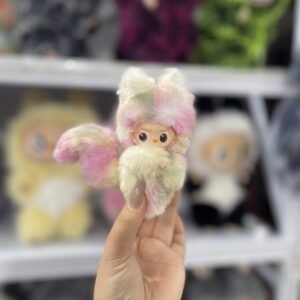 12cm Handmade Custom mini fox Labubu vinyl plush pendant(all the colos)