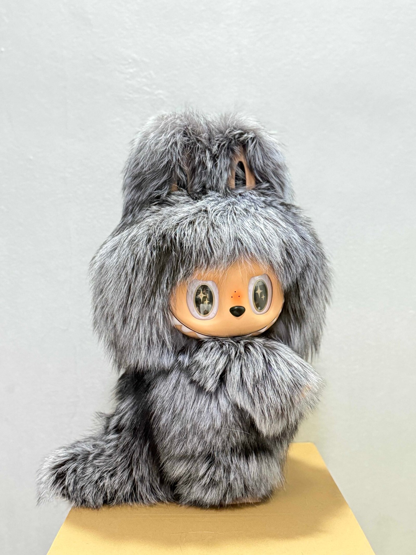 65cm Custom GREY REAL Raccoon FLUFFY FUR Zimomo vinyl plush doll - Image 2