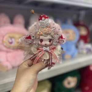 18cm Handmade Custom fancy pink SP vinyl plush pendant