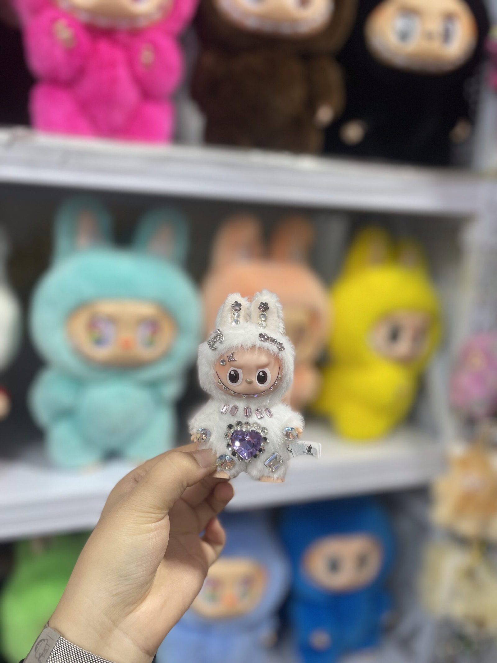 12cm Handmade Custom mini fancy Labubu vinyl plush pendant(all the colors) - Image 3