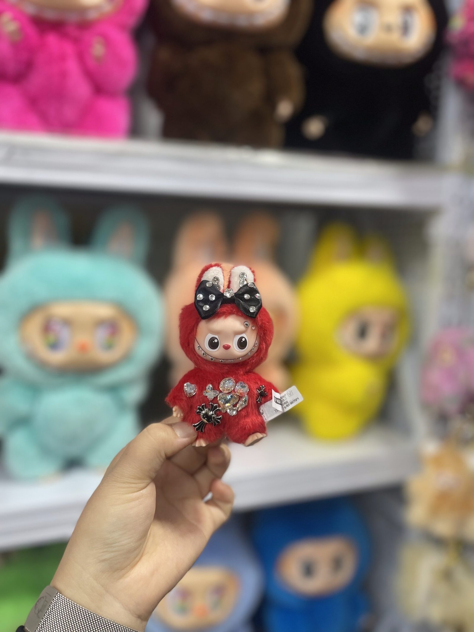 12cm Handmade Custom mini fancy Labubu vinyl plush pendant(all the colors) - Image 2